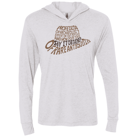 T-Shirts Heather White / X-Small Indiana hat Triblend Long Sleeve Hoodie Tee