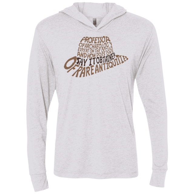 T-Shirts Heather White / X-Small Indiana hat Triblend Long Sleeve Hoodie Tee