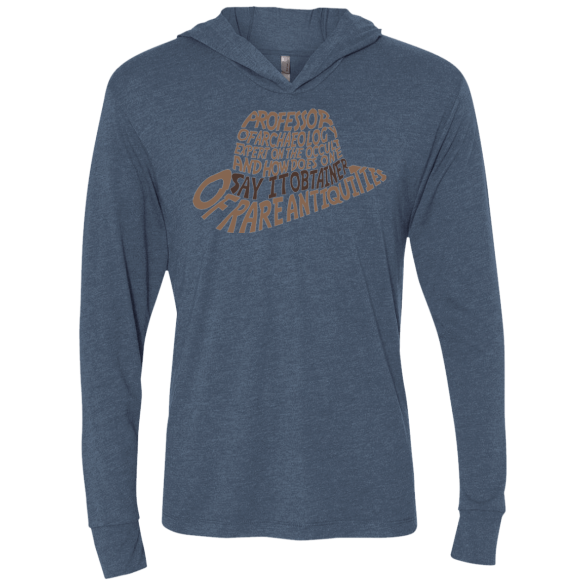 T-Shirts Indigo / X-Small Indiana hat Triblend Long Sleeve Hoodie Tee