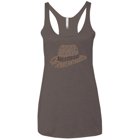 T-Shirts Macchiato / X-Small Indiana hat Women's Triblend Racerback Tank
