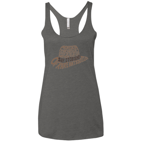 T-Shirts Premium Heather / X-Small Indiana hat Women's Triblend Racerback Tank