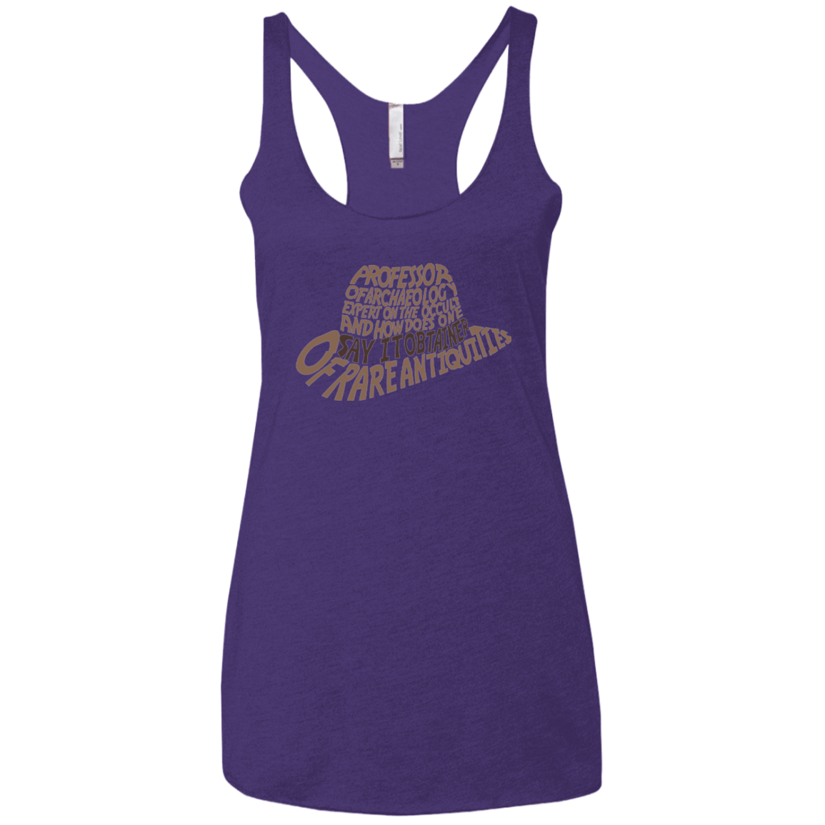 T-Shirts Purple / X-Small Indiana hat Women's Triblend Racerback Tank