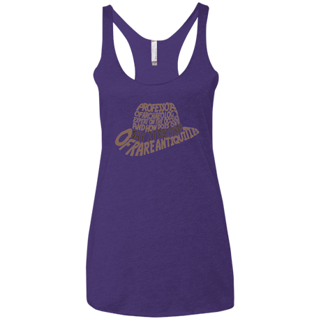 T-Shirts Purple / X-Small Indiana hat Women's Triblend Racerback Tank