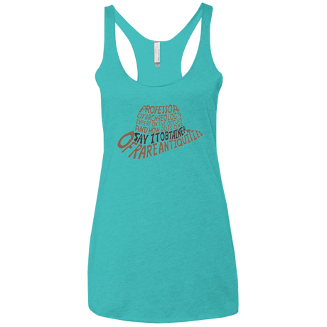 T-Shirts Tahiti Blue / X-Small Indiana hat Women's Triblend Racerback Tank