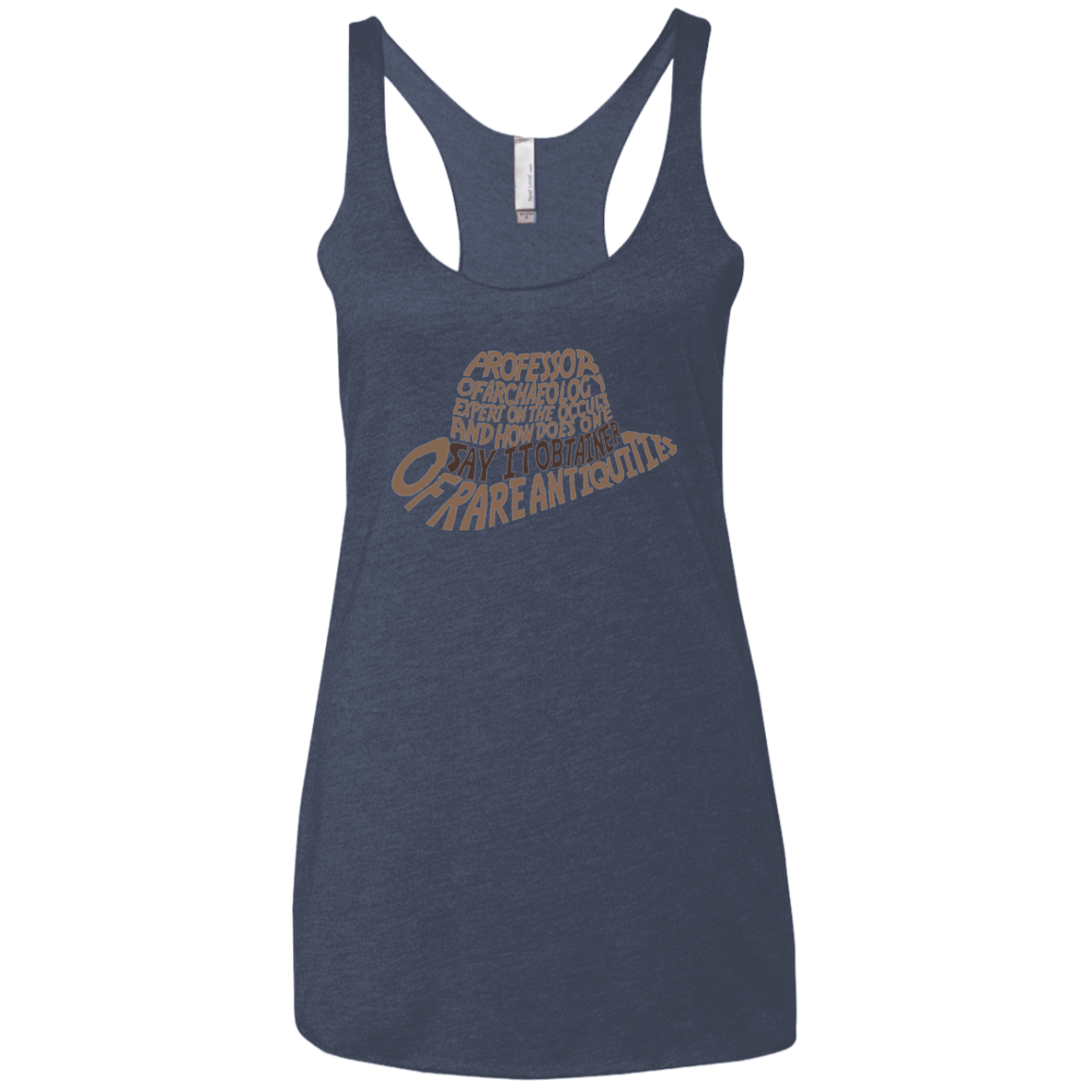T-Shirts Vintage Navy / X-Small Indiana hat Women's Triblend Racerback Tank