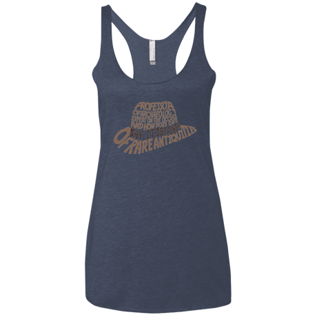 T-Shirts Vintage Navy / X-Small Indiana hat Women's Triblend Racerback Tank