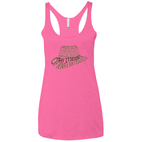 T-Shirts Vintage Pink / X-Small Indiana hat Women's Triblend Racerback Tank