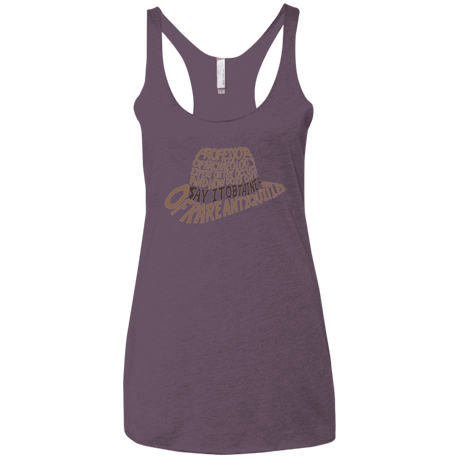 T-Shirts Vintage Purple / X-Small Indiana hat Women's Triblend Racerback Tank