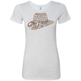 T-Shirts Heather White / Small Indiana hat Women's Triblend T-Shirt