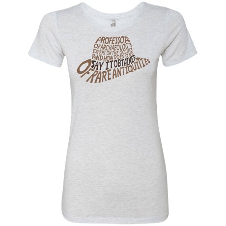 T-Shirts Heather White / Small Indiana hat Women's Triblend T-Shirt