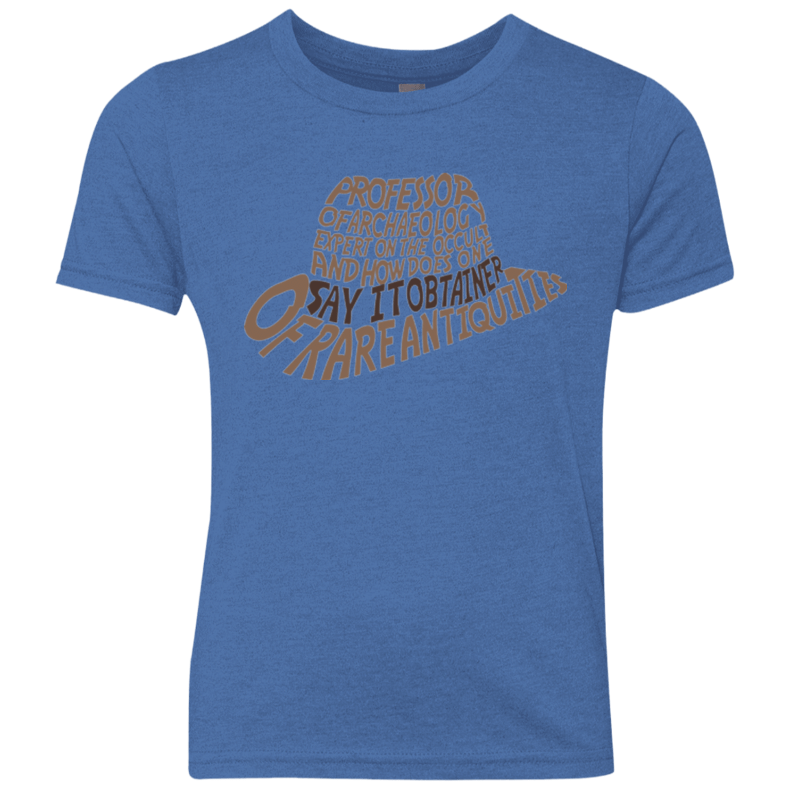 T-Shirts Vintage Royal / YXS Indiana hat Youth Triblend T-Shirt