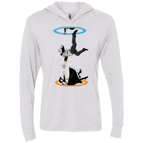 T-Shirts Heather White / X-Small Infinite Loop Triblend Long Sleeve Hoodie Tee