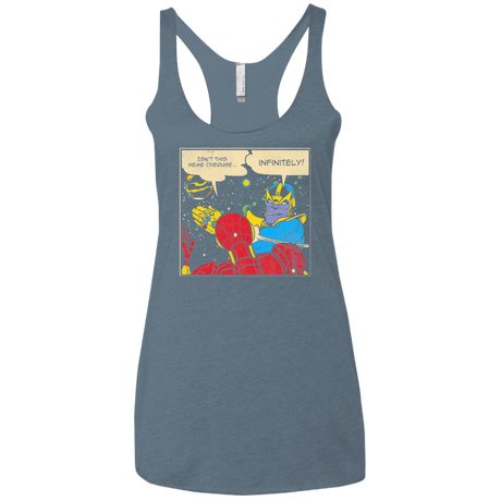 T-Shirts Indigo / X-Small INFINITE SLAPS Women's Triblend Racerback Tank
