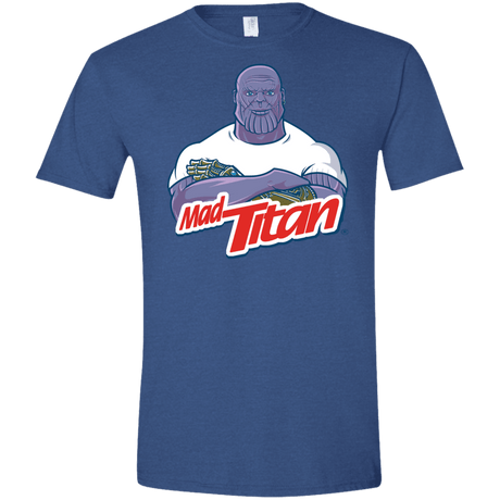 T-Shirts Heather Royal / X-Small INFINITY CLEANER Men's Semi-Fitted Softstyle