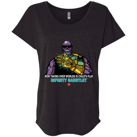 T-Shirts Vintage Black / X-Small Infinity Gear Triblend Dolman Sleeve