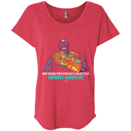 T-Shirts Vintage Red / X-Small Infinity Gear Triblend Dolman Sleeve