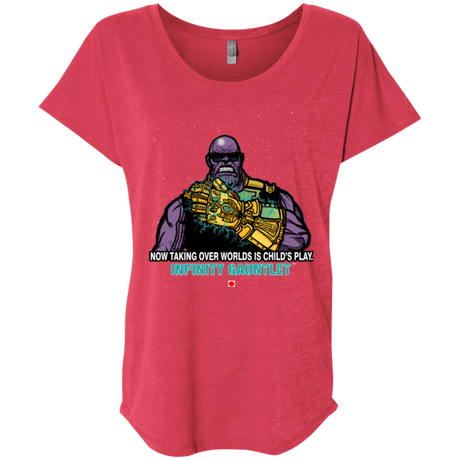 T-Shirts Vintage Red / X-Small Infinity Gear Triblend Dolman Sleeve