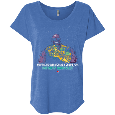 T-Shirts Vintage Royal / X-Small Infinity Gear Triblend Dolman Sleeve