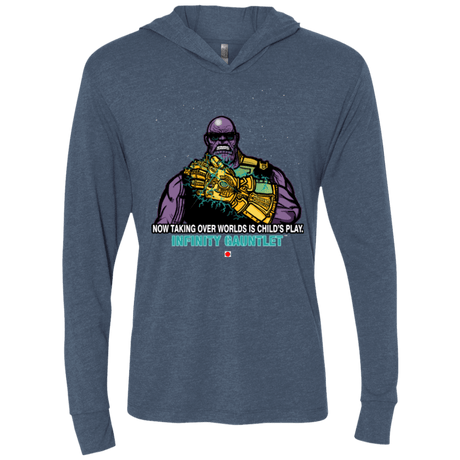 T-Shirts Indigo / X-Small Infinity Gear Triblend Long Sleeve Hoodie Tee