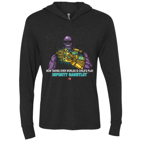 T-Shirts Vintage Black / X-Small Infinity Gear Triblend Long Sleeve Hoodie Tee