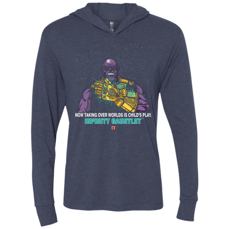 T-Shirts Vintage Navy / X-Small Infinity Gear Triblend Long Sleeve Hoodie Tee