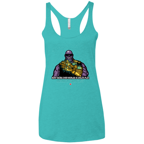 T-Shirts Tahiti Blue / X-Small Infinity Gear Women's Triblend Racerback Tank