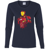 T-Shirts Navy / S Infinity Iron Women's Long Sleeve T-Shirt