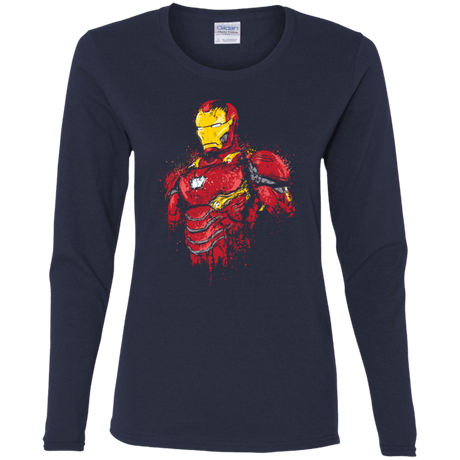 T-Shirts Navy / S Infinity Iron Women's Long Sleeve T-Shirt