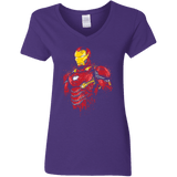 T-Shirts Purple / S Infinity Iron Women's V-Neck T-Shirt