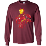 T-Shirts Maroon / YS Infinity Iron Youth Long Sleeve T-Shirt