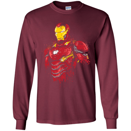 T-Shirts Maroon / YS Infinity Iron Youth Long Sleeve T-Shirt