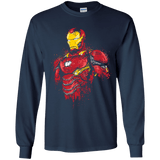 T-Shirts Navy / YS Infinity Iron Youth Long Sleeve T-Shirt