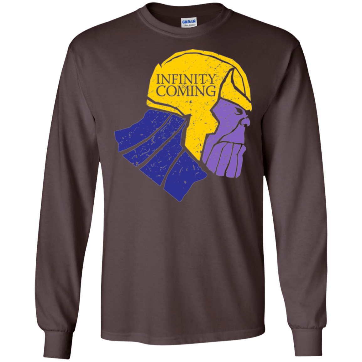 T-Shirts Dark Chocolate / S Infinity is Coming Men's Long Sleeve T-Shirt