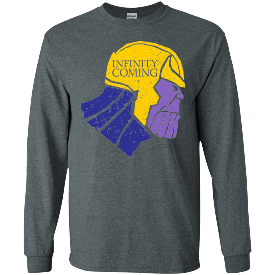 T-Shirts Dark Heather / S Infinity is Coming Men's Long Sleeve T-Shirt