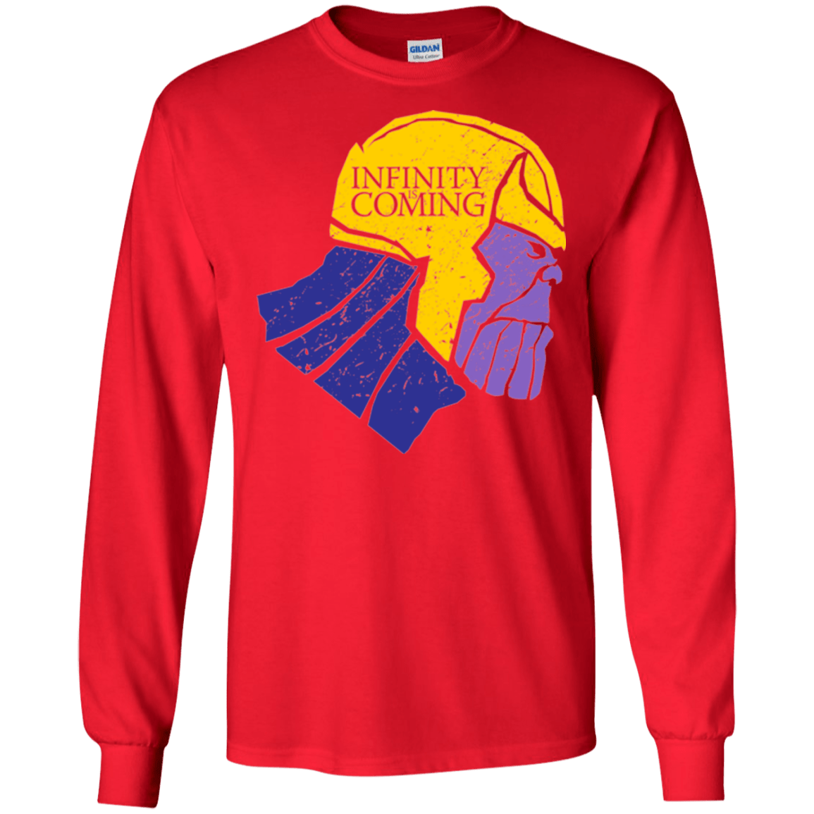 T-Shirts Red / S Infinity is Coming Men's Long Sleeve T-Shirt