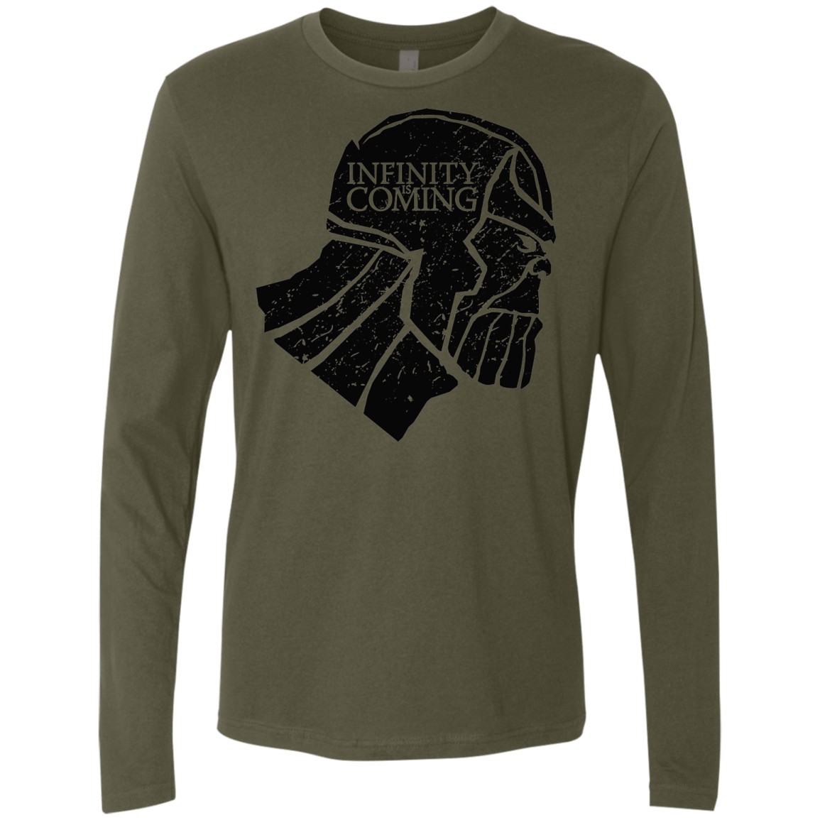 T-Shirts Military Green / S Infinity is coming Men's Premium Long Sleeve