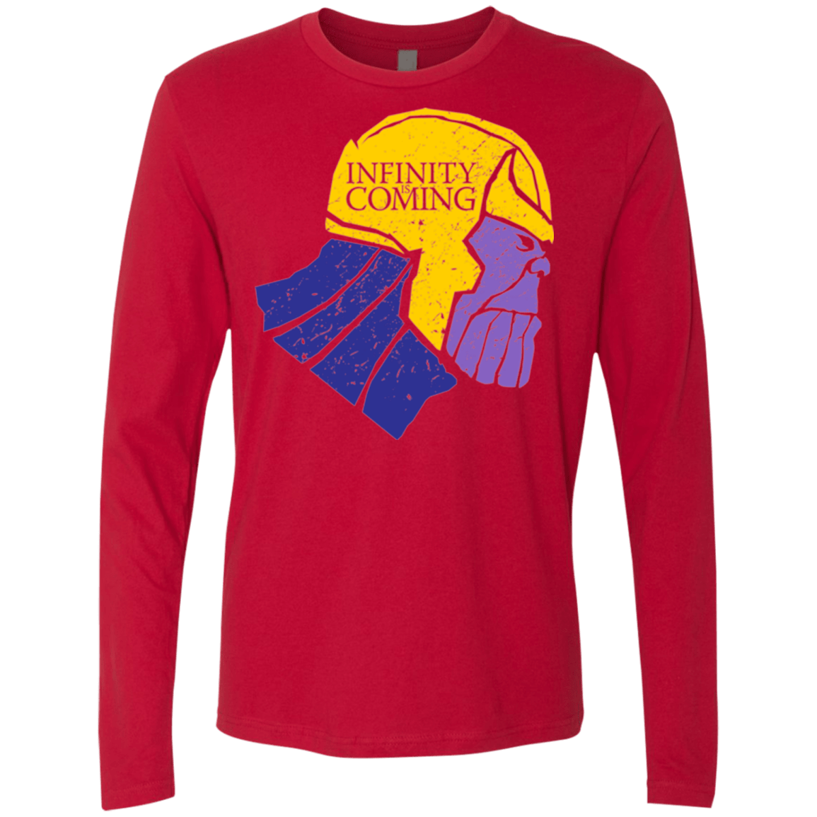 T-Shirts Red / S Infinity is Coming Men's Premium Long Sleeve