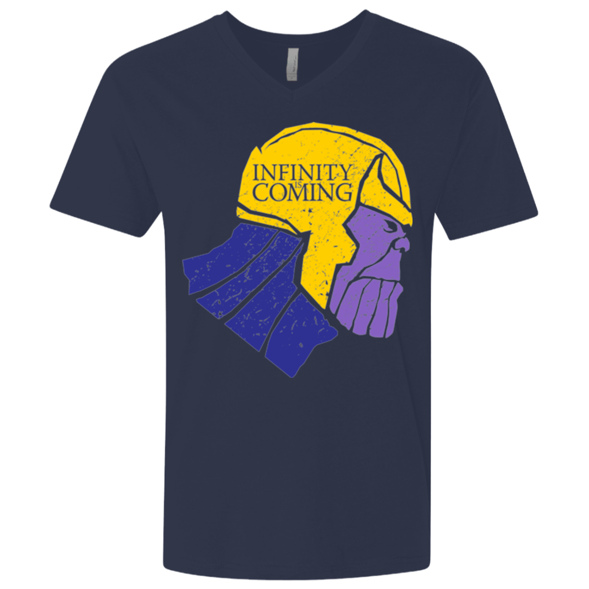 T-Shirts Midnight Navy / X-Small Infinity is Coming Men's Premium V-Neck