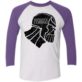 T-Shirts Heather White/Purple Rush / X-Small Infinity is coming Men's Triblend 3/4 Sleeve