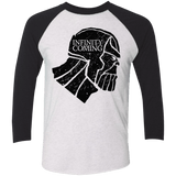 T-Shirts Heather White/Vintage Black / X-Small Infinity is coming Men's Triblend 3/4 Sleeve