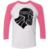 T-Shirts Heather White/Vintage Pink / X-Small Infinity is coming Men's Triblend 3/4 Sleeve