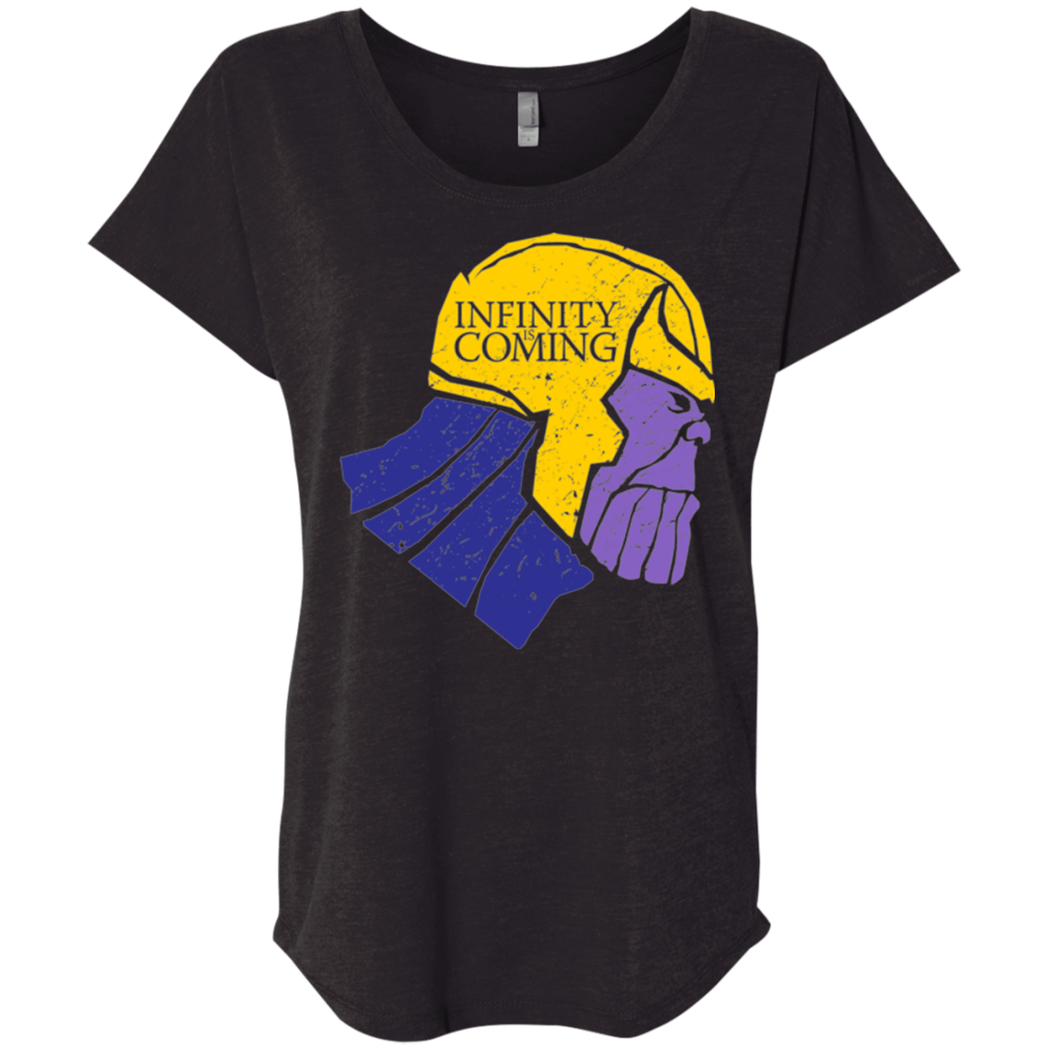 T-Shirts Vintage Black / X-Small Infinity is Coming Triblend Dolman Sleeve