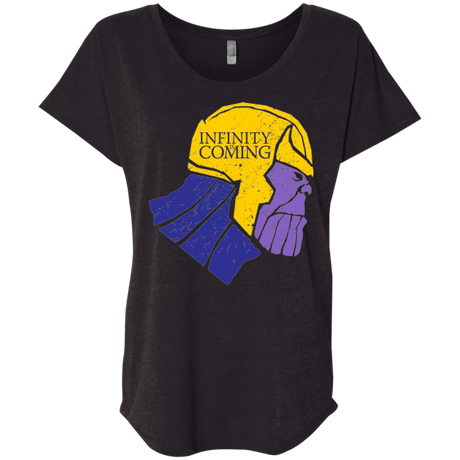 T-Shirts Vintage Black / X-Small Infinity is Coming Triblend Dolman Sleeve