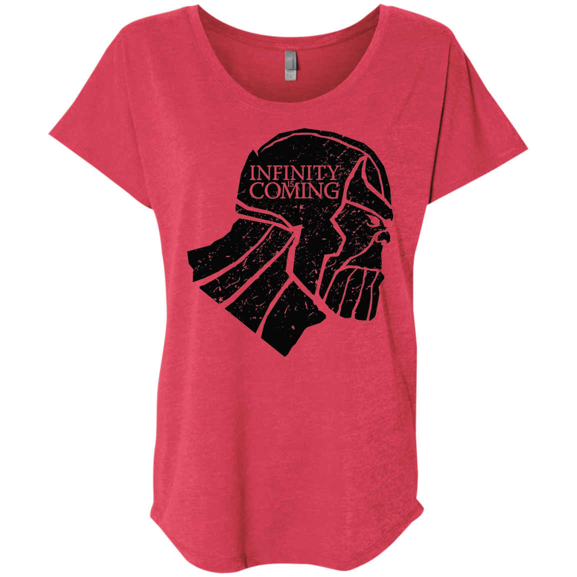 T-Shirts Vintage Red / X-Small Infinity is coming Triblend Dolman Sleeve