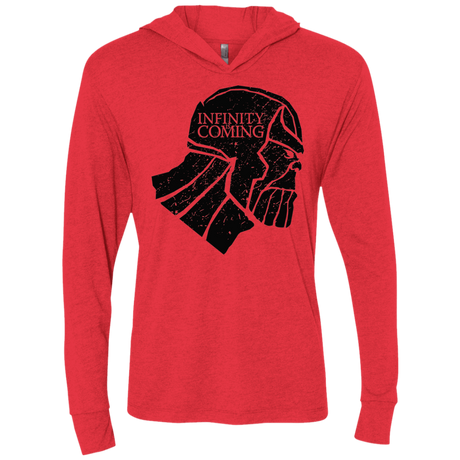 T-Shirts Vintage Red / X-Small Infinity is coming Triblend Long Sleeve Hoodie Tee