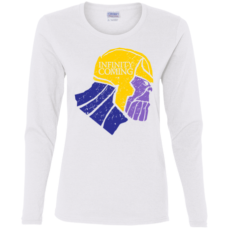 T-Shirts White / S Infinity is Coming Women's Long Sleeve T-Shirt