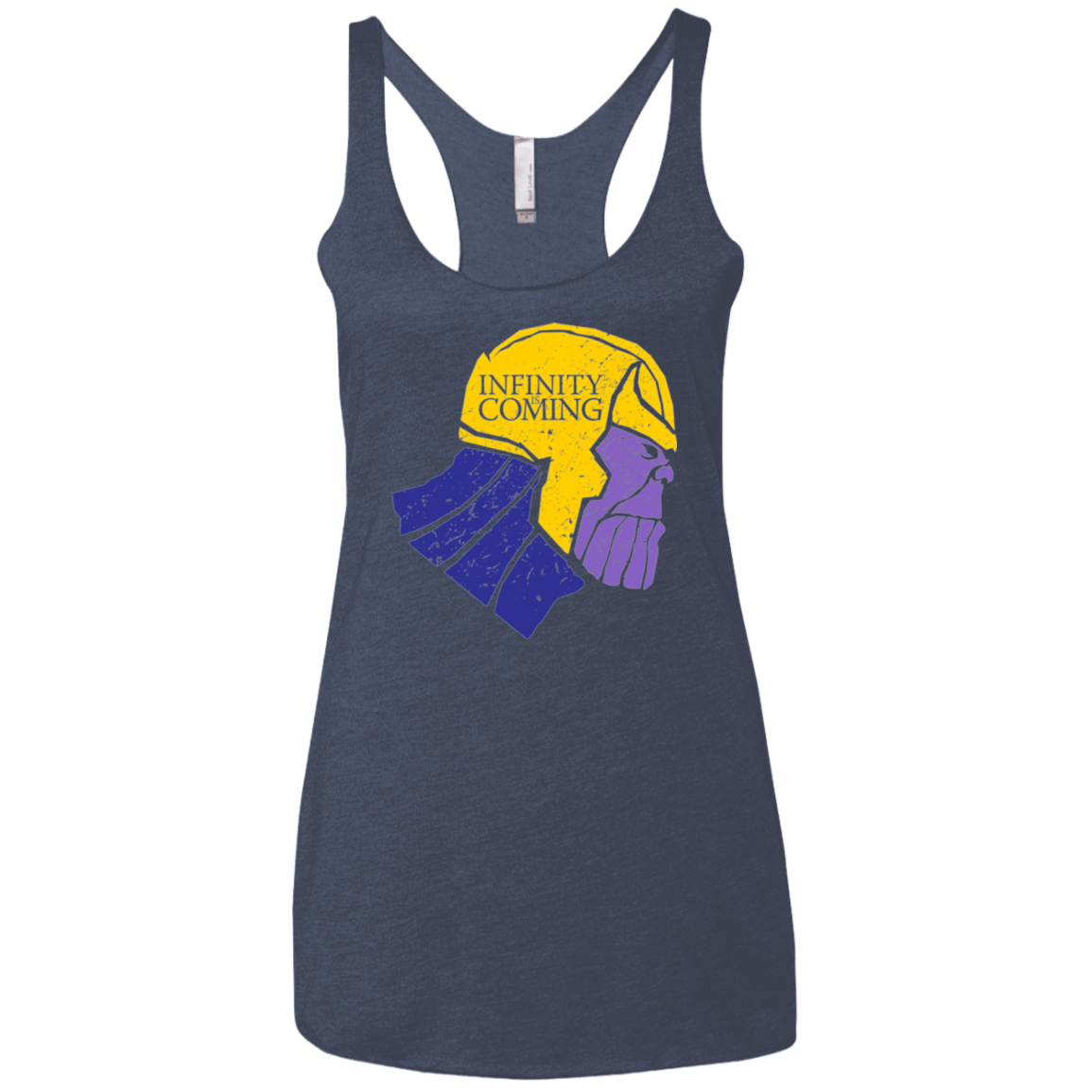 T-Shirts Vintage Navy / X-Small Infinity is Coming Women's Triblend Racerback Tank