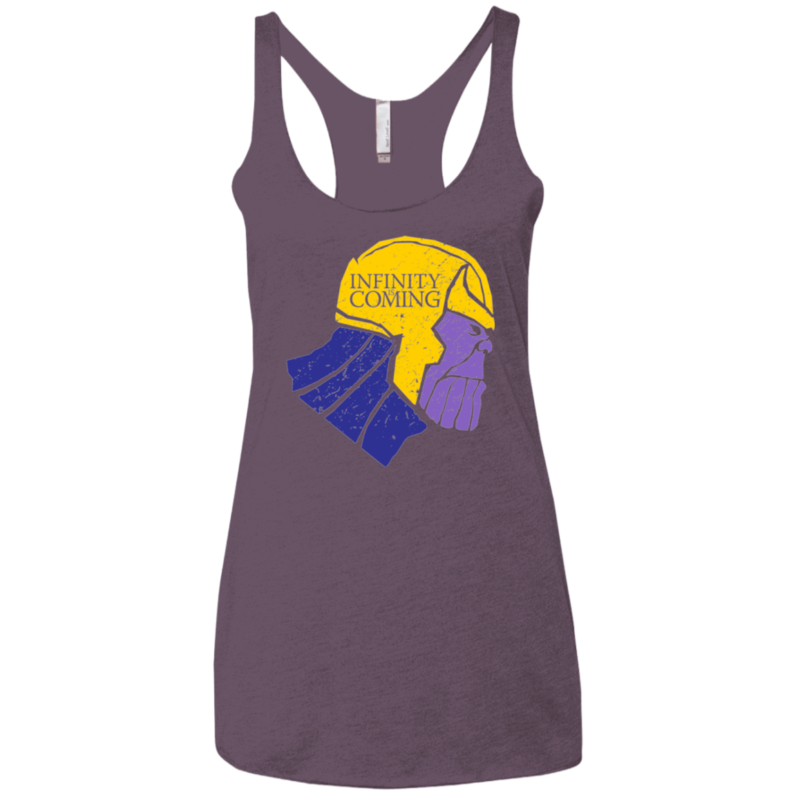 T-Shirts Vintage Purple / X-Small Infinity is Coming Women's Triblend Racerback Tank