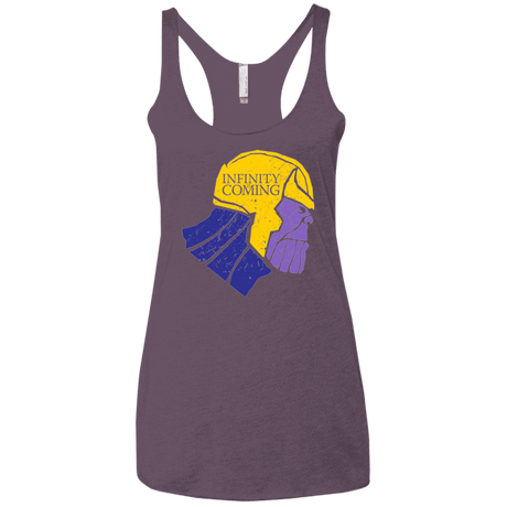 T-Shirts Vintage Purple / X-Small Infinity is Coming Women's Triblend Racerback Tank