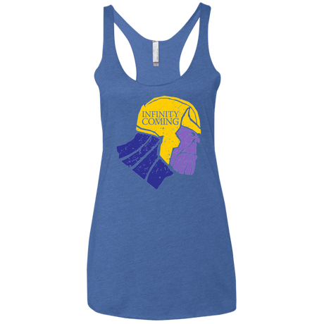 T-Shirts Vintage Royal / X-Small Infinity is Coming Women's Triblend Racerback Tank
